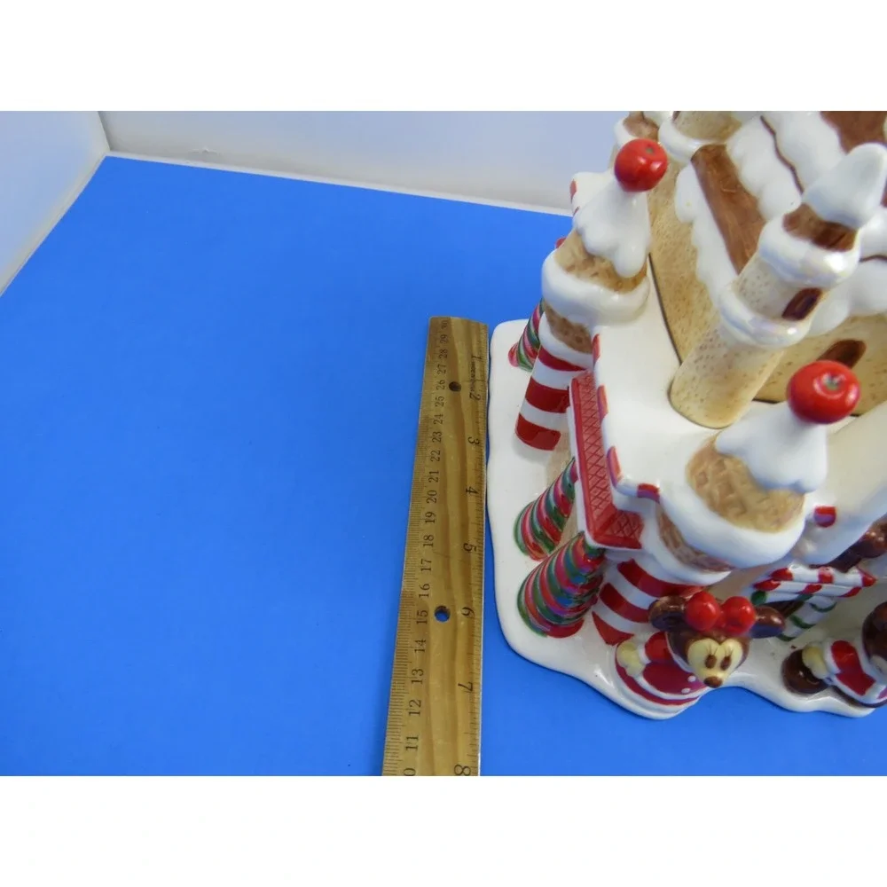 Disney Mickey and Minnie Christmas Gingerbread Castle Ceramic Cookie Jar